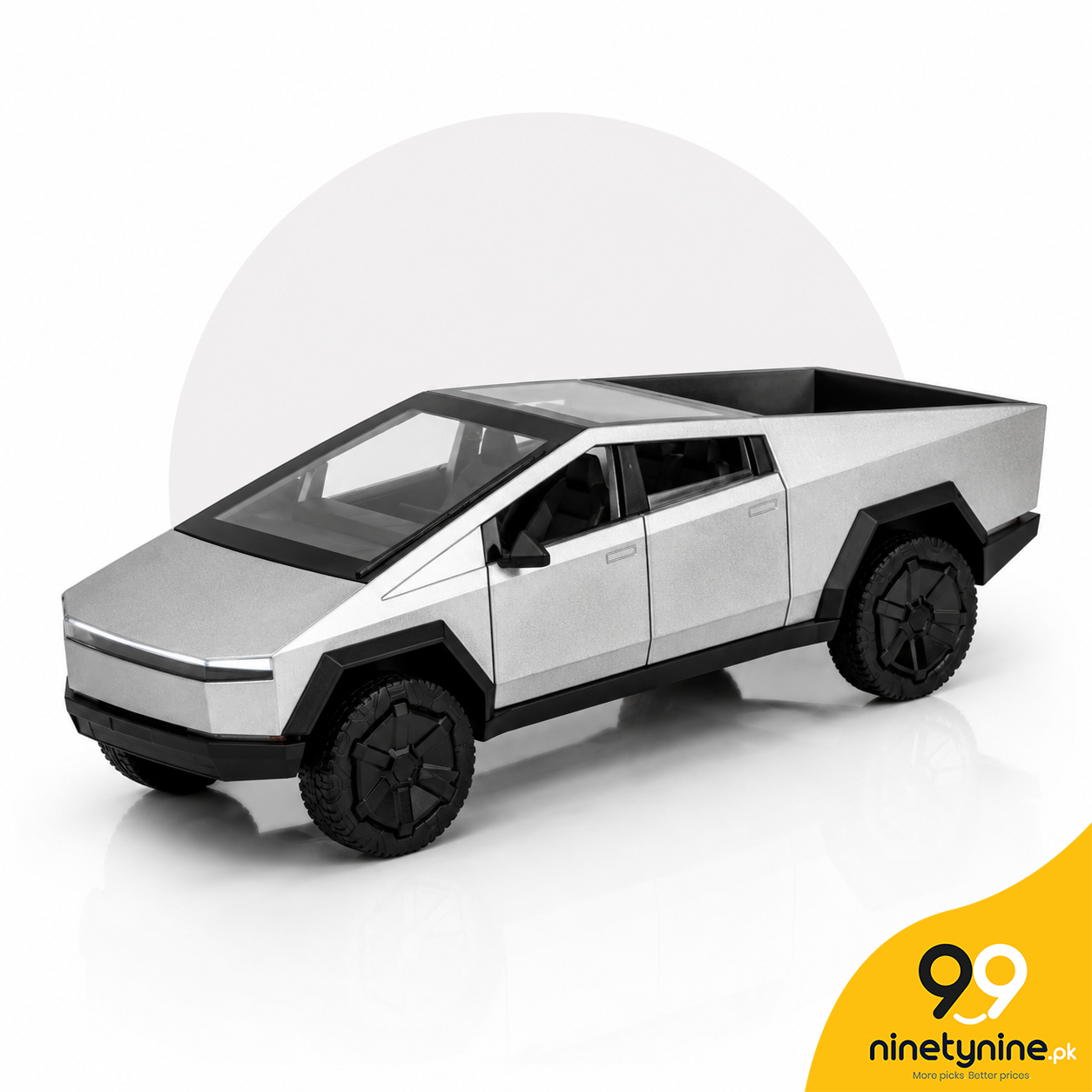 Tesla Cybertruck Silver – 1:24 Scale Model Truck