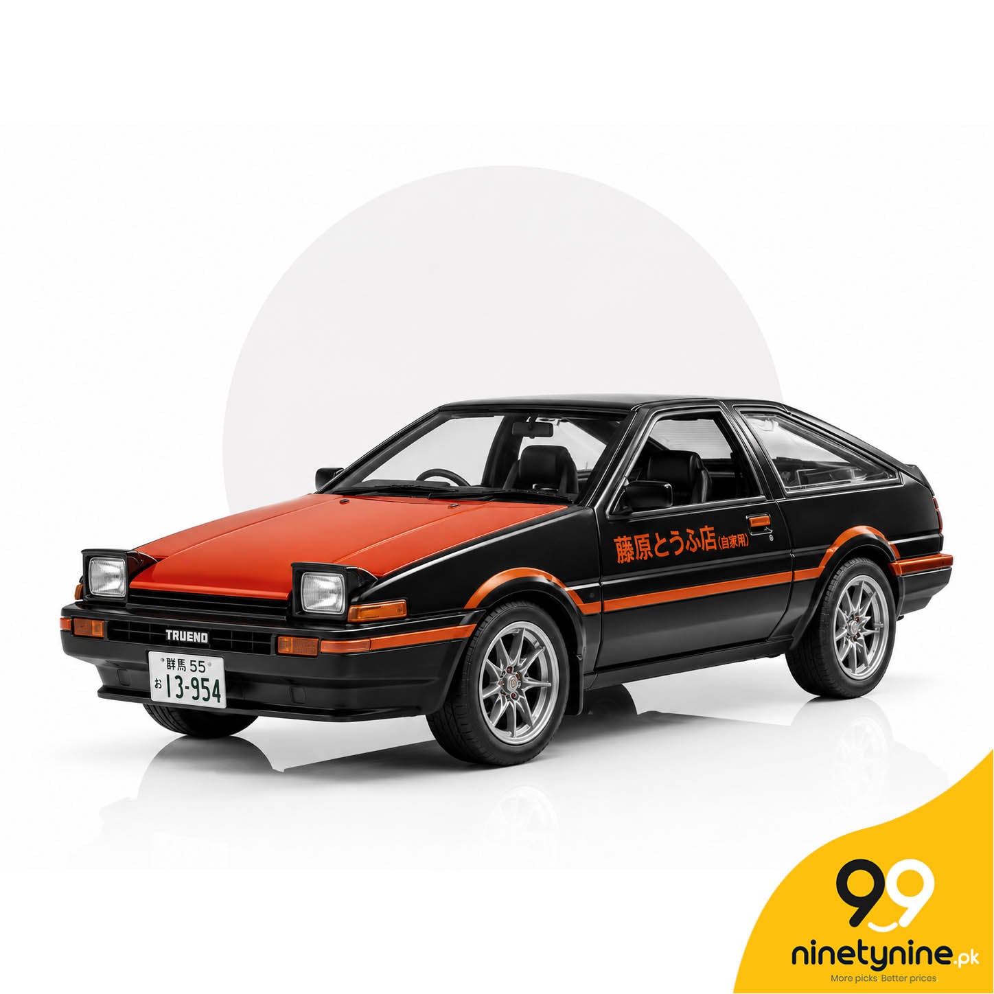 Toyota Sprinter Trueno AE86 Fujiwara Tofu Shop Edition (Red & Black) – 1:43 Scale