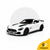 Mercedes-AMG GT R White Edition 1:32 Diecast Metal Car